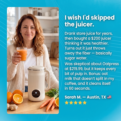 Oatpress – The 8-in-1 Multifunction Nut Milk, Juice Maker And More.