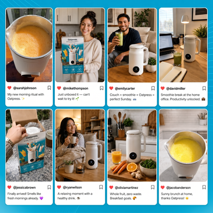 Oatpress – The 8-in-1 Multifunction Nut Milk, Juice Maker And More.