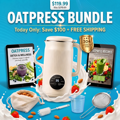 Oatpress – The 8-in-1 Multifunction Nut Milk, Juice Maker And More.