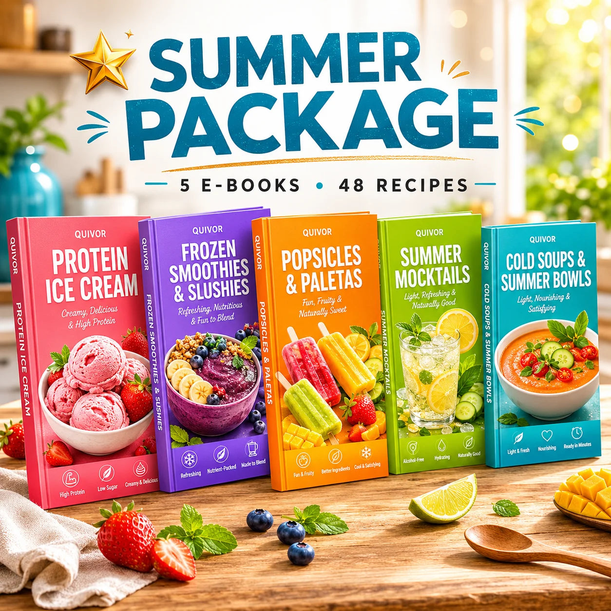 Summer Package (5 E-Books + 48 Recipes)